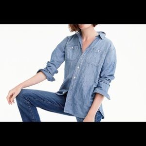 Jcrew boyfriend chambray top